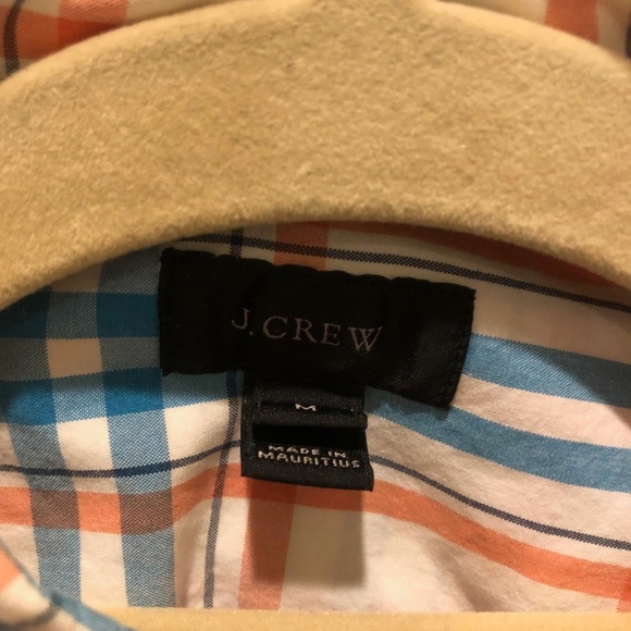 J. Crew White/Blue/Orange Plaid Button Down - Picture 3 of 3